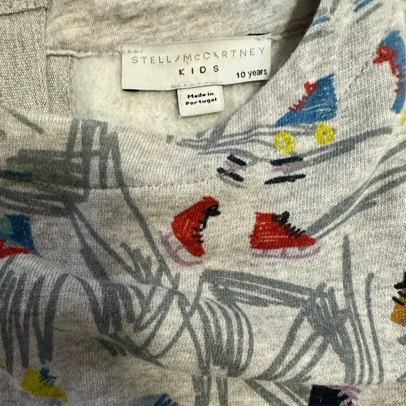 Stella McCartney girl’s sweatshirt fleece dress with skate print  Size 10 yrs - Picture 3 of 4